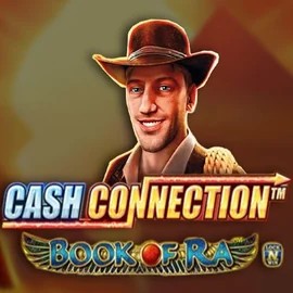 Cash Connection Book Of Ra by Novomatic, showcased at pokiespinscasinoo.com – game logo