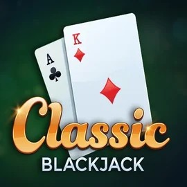 Classic Blackjack slot logo by Red Tiger Gaming at Pokie Spins Casino