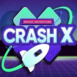Logo of Crash X from Turbo Games at Pokie Spins Casino