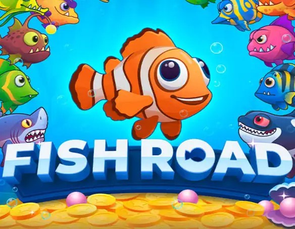 Logo of Fish Road from InOut at Pokie Spins Casino