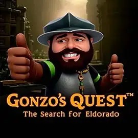 Logo of Gonzo's Quest from NetEnt at Pokie Spins Casino