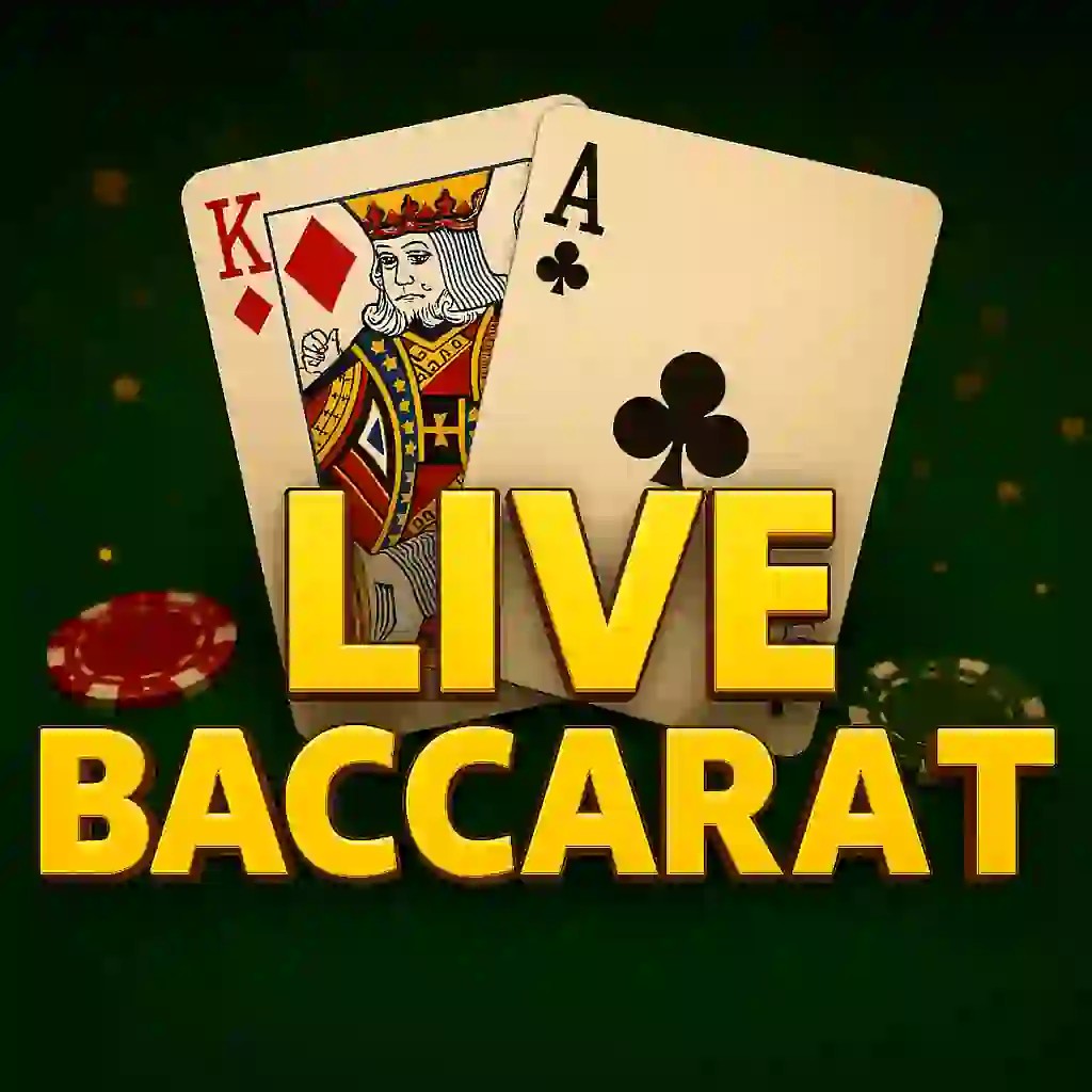 Live Baccarat slot logo by Pragmatic Live at Pokie Spins CasinoLive Baccarat