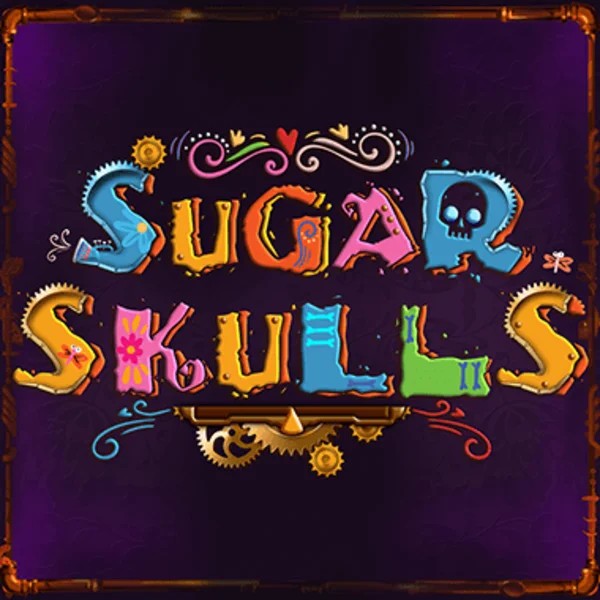 Logo of Sugar Skulls from Booming Games at Pokie Spins Casino